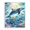 Stupell Industries Dolphin Among Sea Life Framed Giclee Wall Art Design by LSR Design Studio